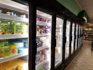 Novum LEAP - Panama Green 3d: Frontal Display of Freezer