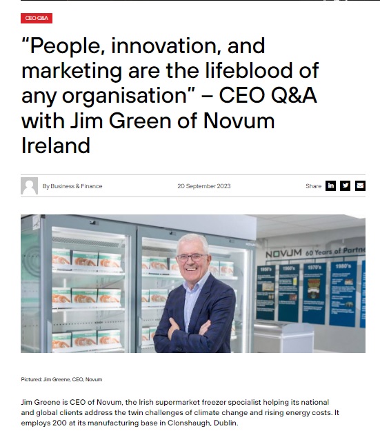 Jim Greene, CEO of Novum as featured in Business and Finance magazine.