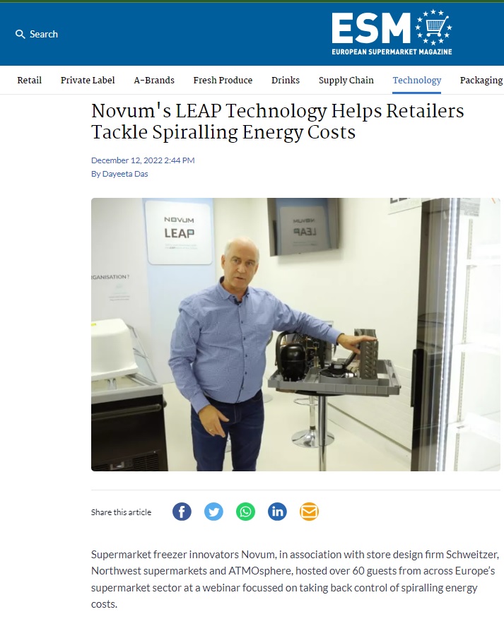 Novum featured in European Supermarket Magazine